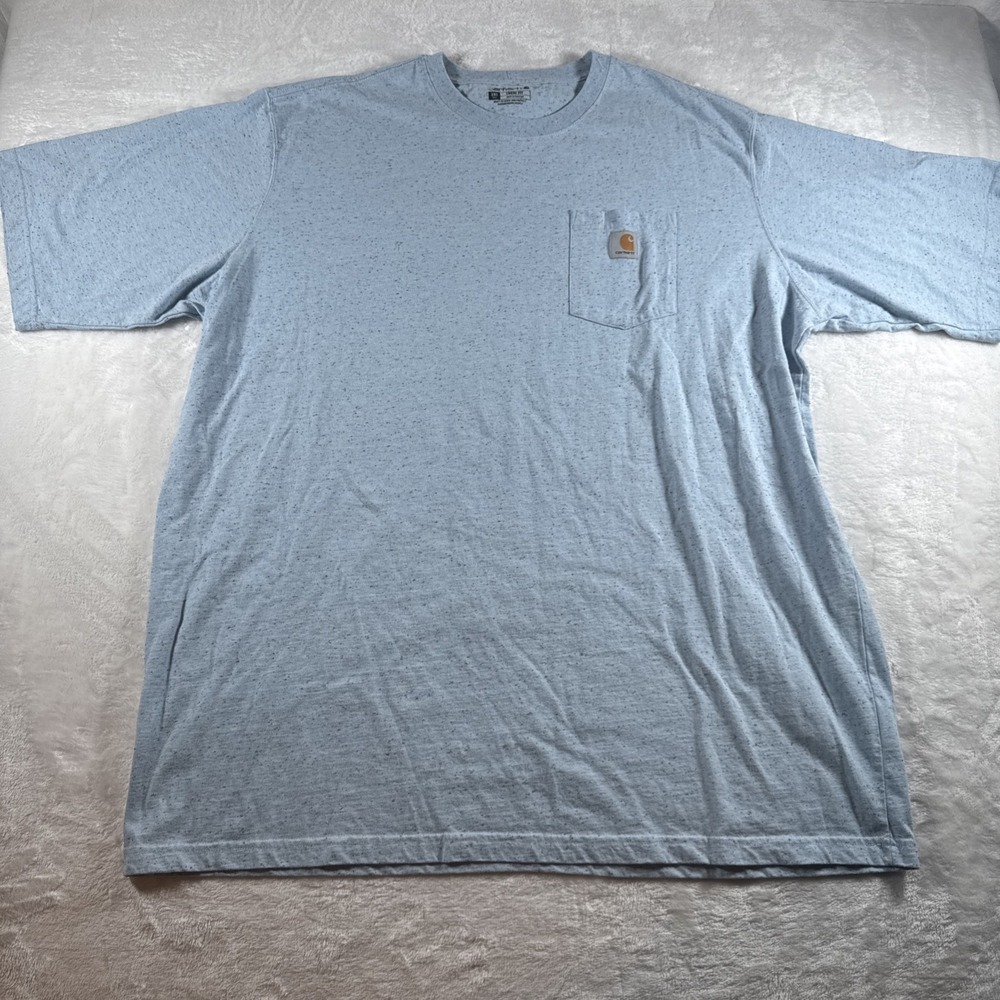 Carhartt Loose Fit Speckle Pocket Tee T Shirt Men's Size 3XL Tall Blue Work Wear